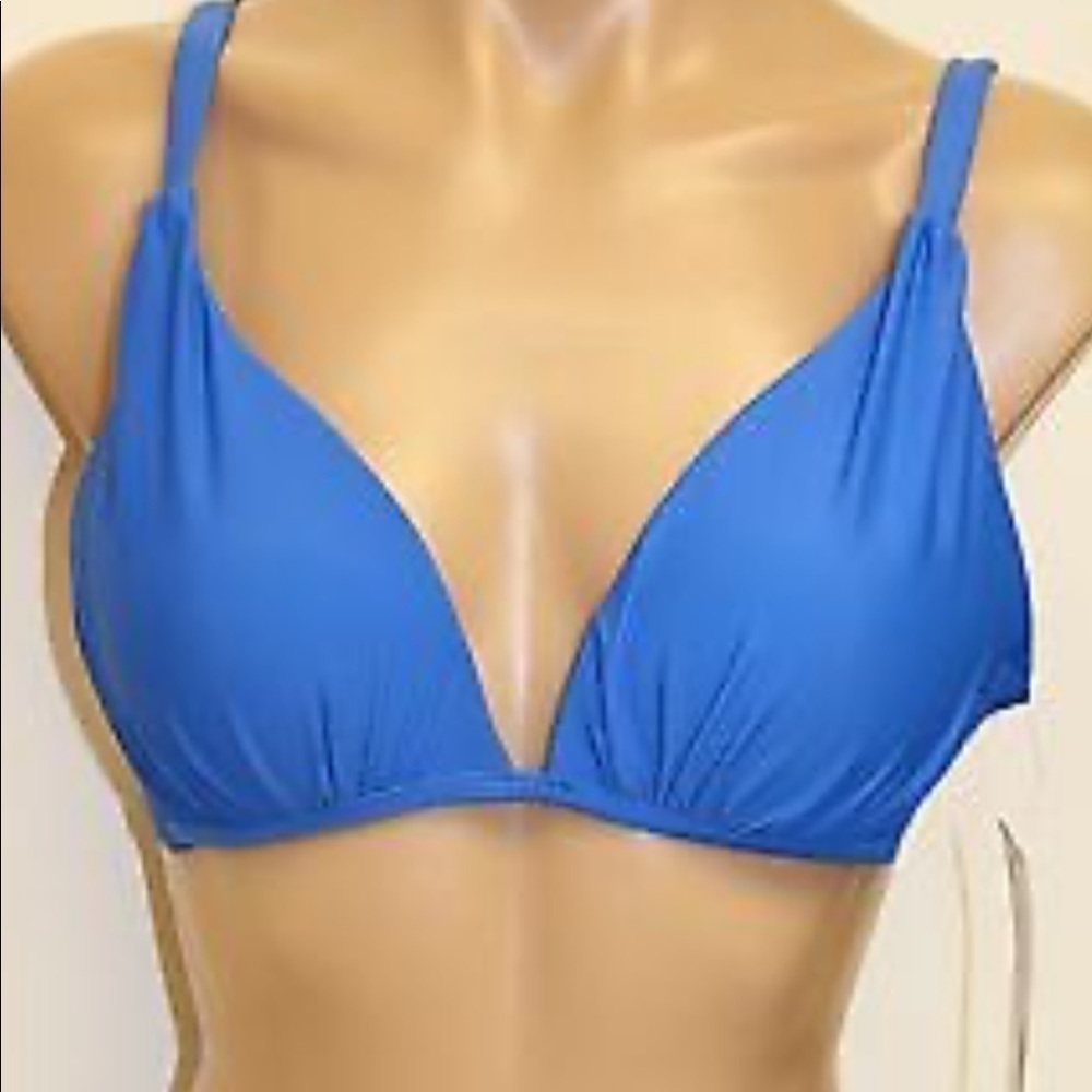 𝅺nwt 2/$22 island escape blue push up bikini top 14